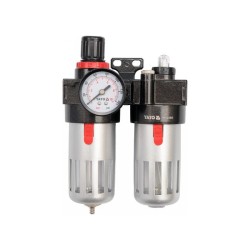 ​YATO YT-2385 pneumatikus levegőszűrő nyomásszabályzóval és kenőtartállyal 1/4'' 90 cm³