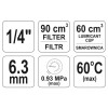 ​YATO YT-2385 pneumatikus levegőszűrő nyomásszabályzóval és kenőtartállyal 1/4'' 90 cm³