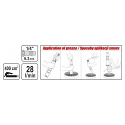 YATO Pneumatikus zsírzó 400 cm3 30-40 MPa (YT-07055)