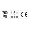 YATO 750 kg-os karos láncos emelő 1,5 méteres lánccal (YT-58962) YATO 750 kg-os karos láncos emelő 1,5 méteres lánccal (YT-58962)