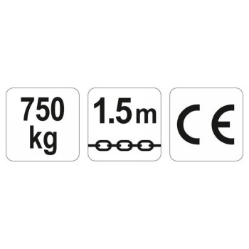 YATO 750 kg-os karos láncos emelő 1,5 méteres lánccal​ (YT-58962)