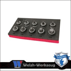 Rátűzőkulcs klt. 3/8" Torx T10-T55 mm -alacsony- Welzh (2533-WW) Rátűzőkulcs klt. 3/8" Torx T10-T55 mm -alacsony- Welzh (2533-WW)