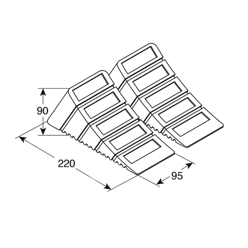 Kerék ék - támasztó ék - rögzíthető műanyag fekete 1 pár klt. (0162110) Kerék ék - támasztó ék - rögzíthető műanyag fekete 1 pár klt. (0162110)