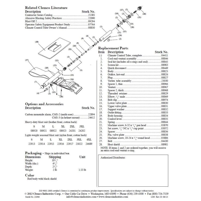 Homokfúvó géphez védősisak Apollo 100-600 kieg. KLÍMA hűtő-fűtő -Clemco (04411I)