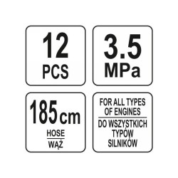 YATO Olajnyomásmérő készlet 12 részes (YT-73030)