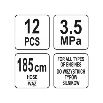 YATO Olajnyomásmérő készlet 12 részes (YT-73030) YATO Olajnyomásmérő készlet 12 részes (YT-73030)