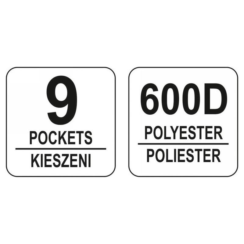 YATO Szerszámtáska csővázas 9 zsebes (YT-74371) YATO Szerszámtáska csővázas 9 zsebes (YT-74371)