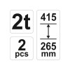 YATO YT-17310 tartó bak – 2 tonna, racsnis, 2 db/csomag