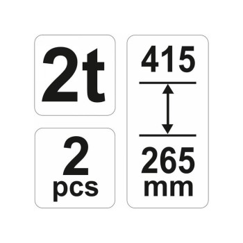 YATO YT-17310 tartó bak – 2 tonna, racsnis, 2 db/csomag YATO YT-17310 tartó bak – 2 tonna, racsnis, 2 db/csomag