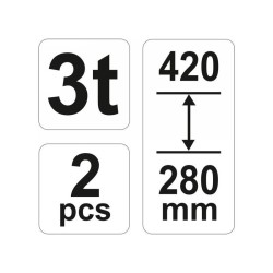 YATO YT‑17311 3 t tartóbak készlet (2 db) 280–420 mm