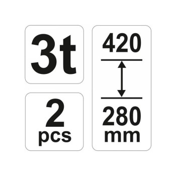 YATO YT‑17311 3 t tartóbak készlet (2 db) 280–420 mm YATO YT‑17311 3 t tartóbak készlet (2 db) 280–420 mm