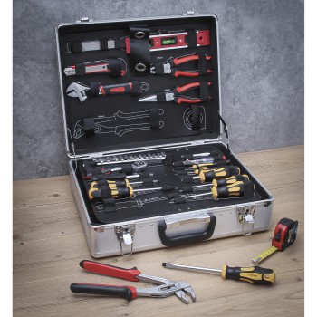 BGS technic 2204 129 részes szerszámkészlet alu kofferben, villáskulcs, bit