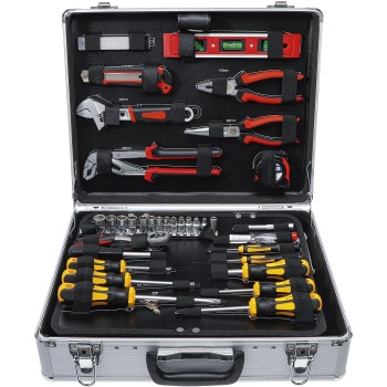 BGS technic 2204 129 részes szerszámkészlet alu kofferben, villáskulcs, bit