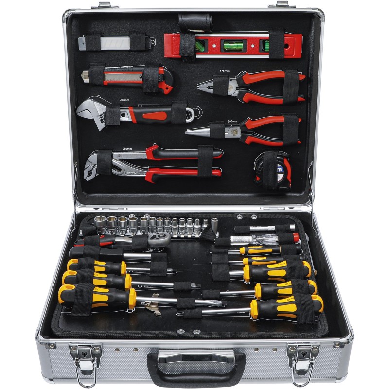 BGS technic 2204 129 részes szerszámkészlet alu kofferben, villáskulcs, bit