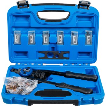 BGS-408 szegecsanya-fogó készlet M3-M10 68 darabos alumínium acél