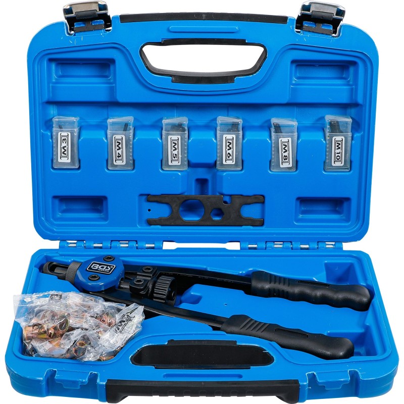 BGS-408 szegecsanya-fogó készlet M3-M10 68 darabos alumínium acél