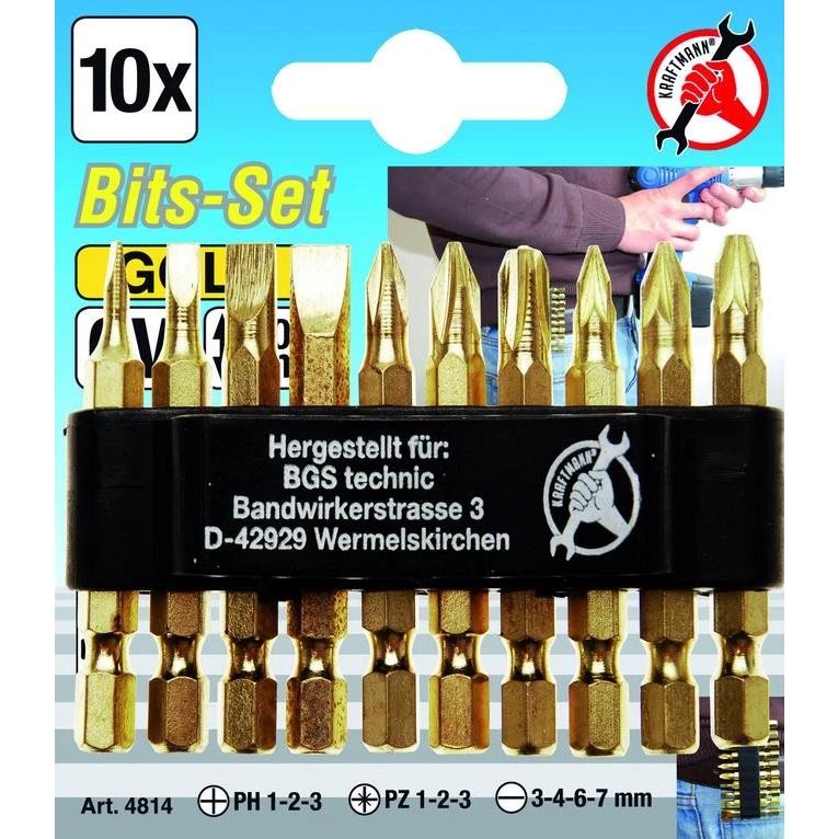 Behajtófej készlet , 'Gold' , külső hatszögletű kulcsnyílású hajtás 6,3 mm (1/4') , 10 darabos (BGS-4814) Behajtófej készlet , 'Gold' , külső hatszögletű kulcsnyílású hajtás 6,3 mm (1/4') , 10 darabos (BGS-4814)