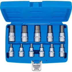Behajtófej-készlet , 12,5 mm (1/2') , Belső hatszögletű coll méretek 7/32' - 7/8' , 12 darabos (BGS-5053)
