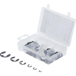 E-biztosítógyűrű készlet , 3 -15 mm , 94 darabos (BGS-88174) E-biztosítógyűrű készlet , 3 -15 mm , 94 darabos (BGS-88174)