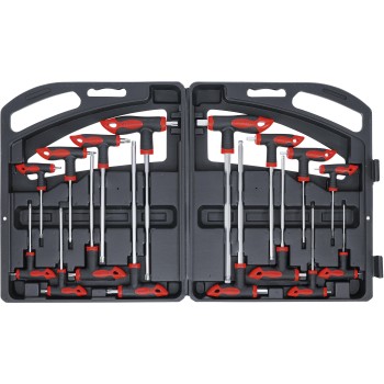 Csavarhúzó készlet T-fogantyúval és oldalpengével , belső hatszögletű/T-profil (Torx) , 16 darabos (BGS-90) Csavarhúzó készlet T-fogantyúval és oldalpengével , belső hatszögletű/T-profil (Torx) , 16 darabos (BGS-90)