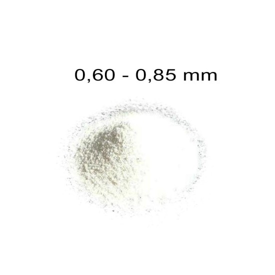 Szóróanyag elektrokorund fehér EK 24 = 0,60 - 0,85 mm -25 kg ( EKF-24 )