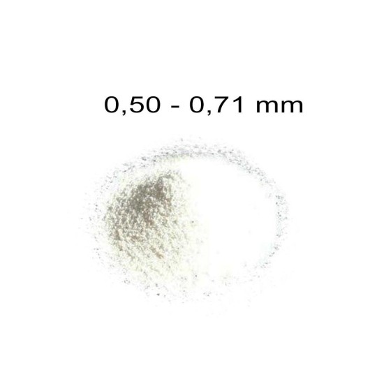 Szóróanyag elektrokorund fehér EK 30 = 0,50 - 0,71 mm -25 kg ( EKF-30 )