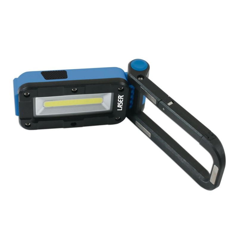 Szerelőlámpa - LED 02 COB akkus - USB - IPX5 összecsukható - Laser (LAS-7650)