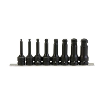 Légkulcs imbuszfej klt. 1/2" 5-19 mm 8 db-os gömbölyű Genius (WH-408MD)