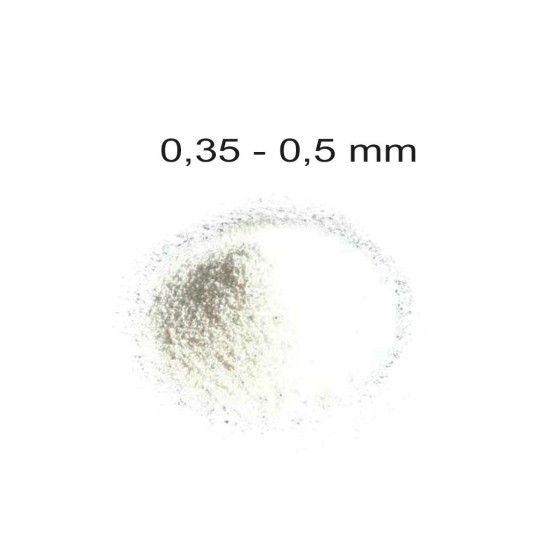 Szóróanyag elektrokorund fehér EK 40 = 0,35 - 0,50 mm -25 kg ( EKF-40 )