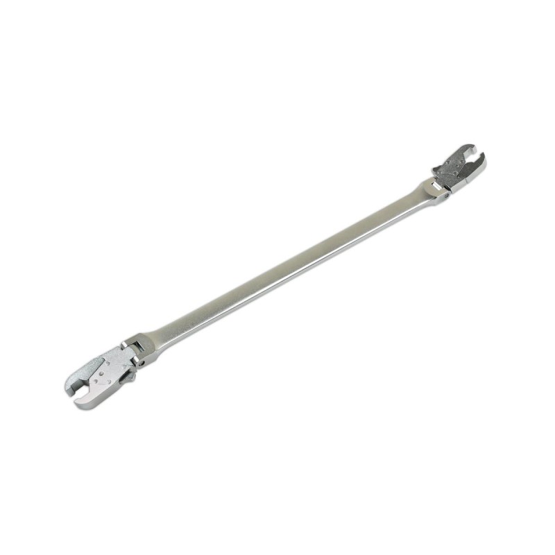 Fékcsőkulcs racsnis, kétoldali csuklós, extra hosszú 10 x 11 mm -Laser(LAS-7381) Fékcsőkulcs racsnis, kétoldali csuklós, extra hosszú 10 x 11 mm -Laser(LAS-7381)