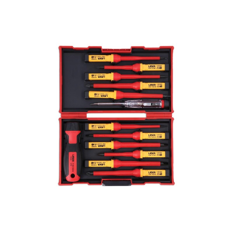 Szigetelt VDE 1000 V-os Csillag-Lapos PH-PZ csavarhúzó klt 13 db-os (LAS-7939) Szigetelt VDE 1000 V-os Csillag-Lapos PH-PZ csavarhúzó klt 13 db-os (LAS-7939)