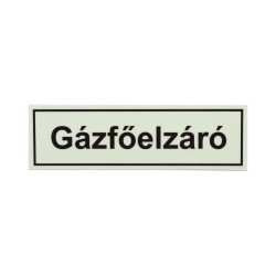Tábla utánvilágítós öntapadós Gázfőelzáró 60x200 UV200 (F67) Tábla utánvilágítós öntapadós Gázfőelzáró 60x200 UV200 (F67)