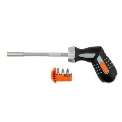 Bit behajtó 1/4" irányváltós forgatható Soft-Grip markolatú - Bahco (808050P)