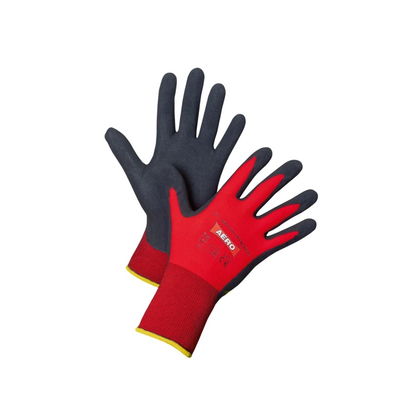 Kesztyű NitroCom 1931 premium piros AERO nitril 09-es L-es L/8 (A-1931-L)