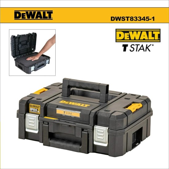 Szerszámos láda 13.5 L - TSTAK II 2.0 - IP54 vízálló - DeWalt (DWST83345-1)