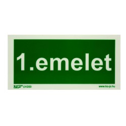 Tábla utánvilágítós öntapadós 1. emelet felirat 200x100 UV200 (MJ031) Tábla utánvilágítós öntapadós 1. emelet felirat 200x100 UV200 (MJ031)