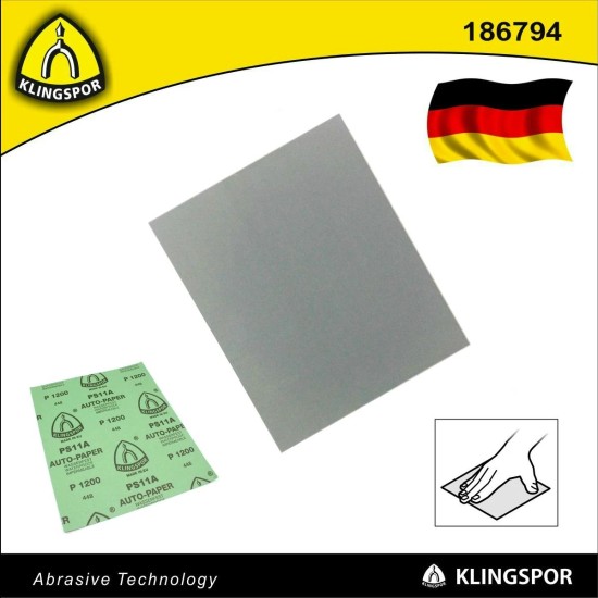 Csiszolópapír ív 230x280 mm P 1500 - vízálló - PS11A KLN (KLN-186794)