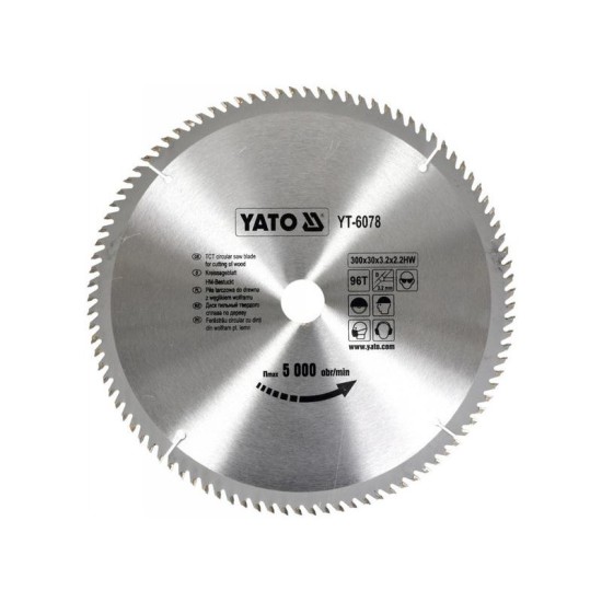 YATO Fűrésztárcsa fához 300 x 30 x 2,0 mm / 96T (YT-6078)