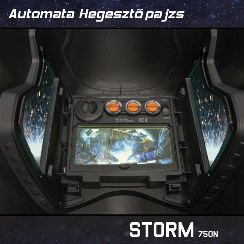 Hegesztő pajzs automata 43x98 mm 4 érzékelős oldalbetekintős (PT-ROHAM)