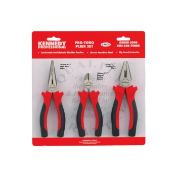 Fogó készlet 3 db-os - kombi. oldalcs. hosszúcs Pro-Torq Kennedy (KEN-558-2120K) Fogó készlet 3 db-os - kombi. oldalcs. hosszúcs Pro-Torq Kennedy (KEN-558-2120K)