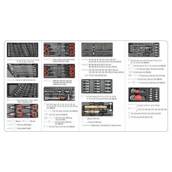 YATO Szerszámkocsi szerszámokkal 185 részes (YT-55307) YATO Szerszámkocsi szerszámokkal 185 részes (YT-55307)