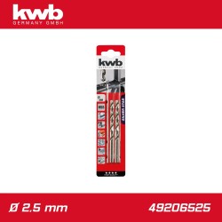 Csigafúró 2,5 mm HSS-G DIN 338 Silver Star, profi 2 db-os - KWB (49206525) Csigafúró 2,5 mm HSS-G DIN 338 Silver Star, profi 2 db-os - KWB (49206525)