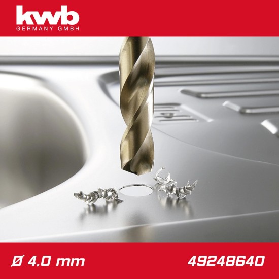 Csigafúró 4,0 mm HSS-G Co5 DIN 338 Twist, profi - KWB (49248640)