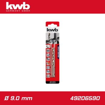 Csigafúró 9,0 mm HSS-G DIN 338 Silver Star, profi - KWB (49206590)