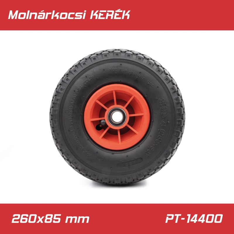 Molnárkocsi KERÉK műanyagfelnis - gumi tömlős 3.00-4 260x85 mm (PT-14400) Molnárkocsi KERÉK műanyagfelnis - gumi tömlős 3.00-4 260x85 mm (PT-14400)