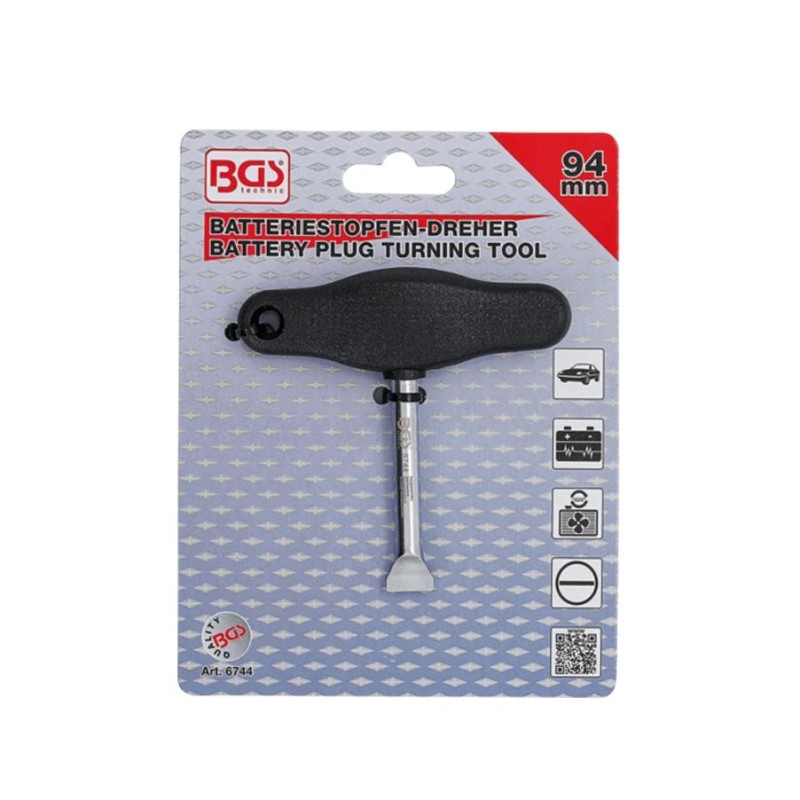 Akkumulátor betöltő nyílás kitekerő T-kulcs - BGS (9-6744) Akkumulátor betöltő nyílás kitekerő T-kulcs - BGS (9-6744)