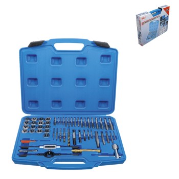 Menetfúró és menetmetsző klt. COLOS UNC+UNF (2,18-11,50 mm) 56 db-os (BGS-70105)