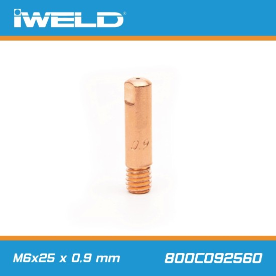 CO áramátadó fúvóka normál M6x25x6 mm x 0,9 mm - Iweld (800C092560)