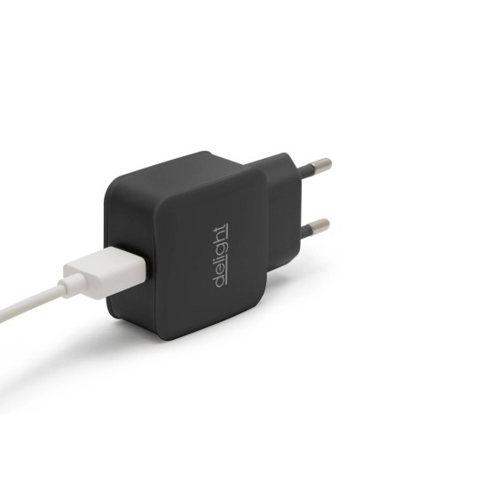 Hálózati USB töltő adapter 230V - 5V 1.2A szabvány USB kábelhez (PT-55045-1BK)