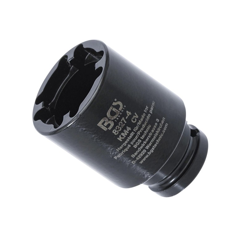 Dugókulcs, belső körmös - hornyos anyához KM4 - 33,2 28,5 mm - BGS (BGS-8327-4)